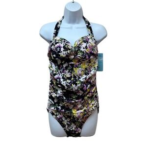 Spanx Assets Sara Blakely Power Suit Slimming One Piece Bathing Suit Size L NEW